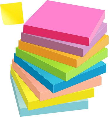 800 Stück Sticky Notes, Farbige Haftnotizen 76x76mm, Selbstklebende Haftnotizzet