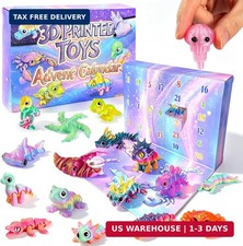 Girls Advent Calendar 2026-24 Days Christmas Countdown with 24 Posable 3D Printe