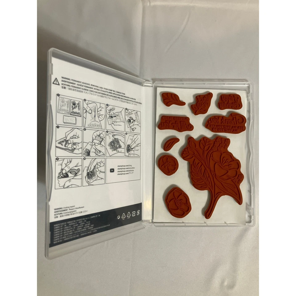 Juego de estampillas Stampin Up All That You Are Cling flor gracias feliz cumpleaños Foto 2 de 4