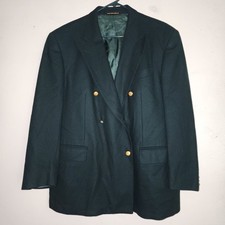 Vintage Faconnable Blazer Mens XL Green Gold Buttons