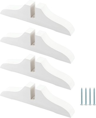 4 PCS White Folding Room Divider Stand Wooden Screen Holder Feet Partition
