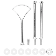 1 set 2 3 Tier Cake Plate Stand Heavy Metal Center Handle Fitting Hardware4751