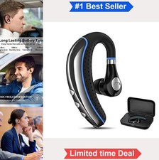 Bluetooth Headset Wireless Earpiece V5.0 Noise Cancelling Hands Free 8.5 Hour