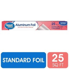 Great Value Aluminum Foil, 25 sq ft