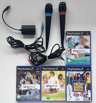 Singstar Sammlung - 2 Mikrofone 4 Spiele Bundle PS2 - R&B - The Dome - Pop Hits