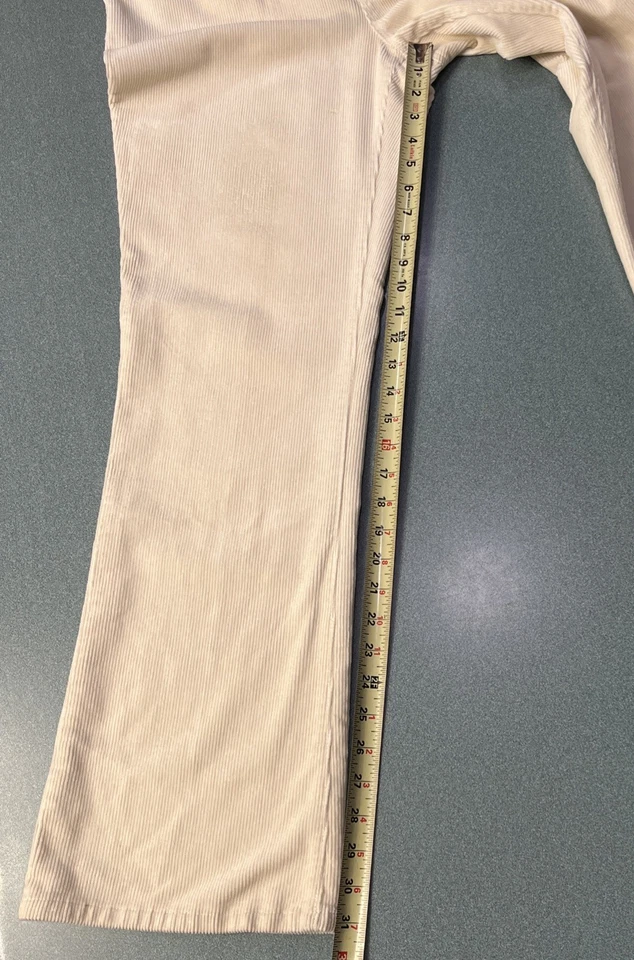 Pantalones de mezclilla Chaps para mujer clásicos vintage marfil talla 10 nuevos con etiquetas pana elástica  Foto 4 de 4