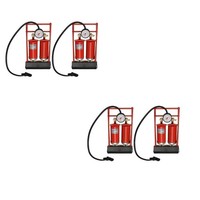 4Er Fischer FußPumpe FußLuftpumpe Doppelzylinder Tretpumpe Duokopf Mit Manometer
