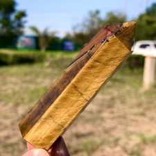 69G Natural yellow tiger eye stone slab crystal mineral sample energy