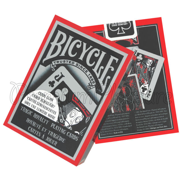 2 Decks Bicycle Tragic Royalty playing cards Glow Standard index Poker USPCC Art