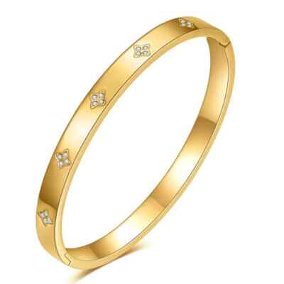 Damen Love Armschmuck Armband Armreif Edelstahl 18K Gold Vergoldet Modeschmuck