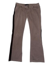 JUST CAVALLI Flare-Leg Pants Velour Side Stripe Size 32