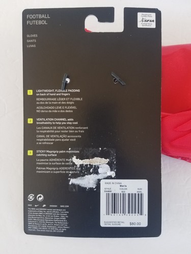 NIKE SUPERBAD 6.0 ADULT PADDED FOOTBALL GLOVES, NFL TEAM ISSUED, DX4520, 3XL - Picture 5 of 5