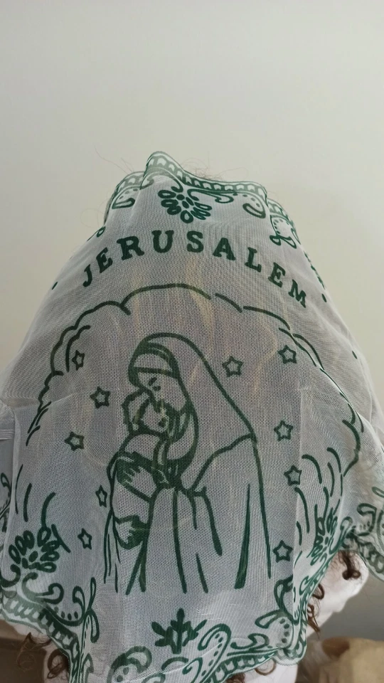Pagadores de Iglesia Mantilla Mujeres Dantail Encaje Bufanda Cubierta para la Cabeza Regalo Jerusalén Foto 3 de 4