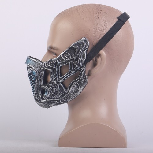 2021 Mortal Kombat Sub-Zero Mask Cosplay Adult Face Mask Halloween Party Props - Picture 5 of 11