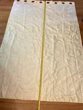 Bed Bath and Beyond 82 inch Long by 52 Inch Wide Single White Pleated Cutin