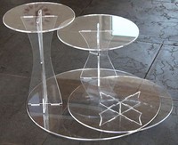 TortenstäNder Acryl Etagere Hochzeit 3 Etagen Plexiglas Edel & Stabil