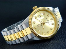 LEONARDO CAVADINI Herrenuhr massiv Edelstahl bicolor Zifferbl. Zirkonia CV-332J