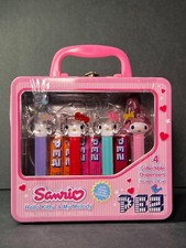 Hello Kitty & My Melody Sanrio Crystal PEZ Candy Dispensers Tin Box Set - SEALED