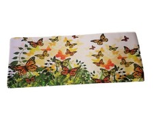 Butterflies Large Gaming Mouse Pad for Desk, Desk 31.5" x 11.8" Orange Yellow Wt
