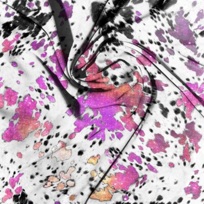 Cow Hide Double Brushed Polyester Stretch Knit Fabric | eBay