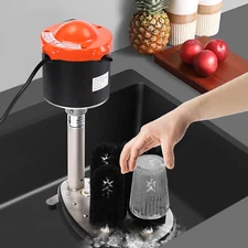 Electric Glass Washer - Cleans Up to 800 Cups/Hour, Pure Copper Motor