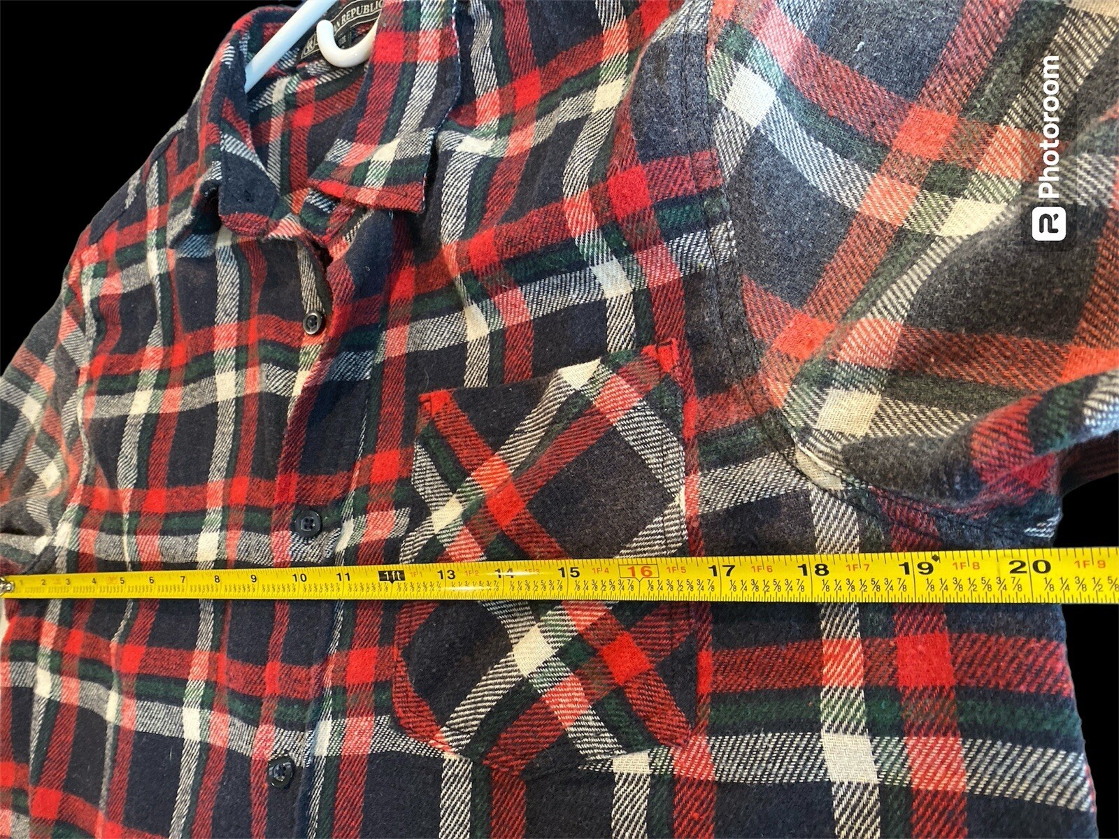 Upcycled BASEBALL Back Patch Plaid Flannel Shirt … - image 4