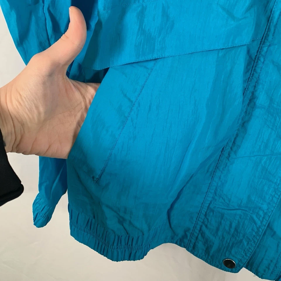 Napa Valley Jacket Women's Small Teal Blue Full Zip Long Sleeve 100% Nylon - Image 2 of 4