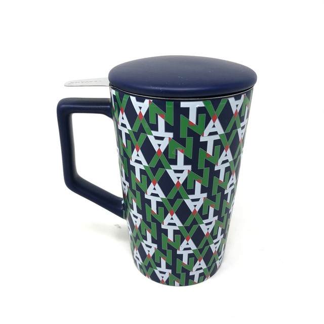 Teavana Tea Cup Mug Lid Infuser Bone China Starbucks Blue Green White