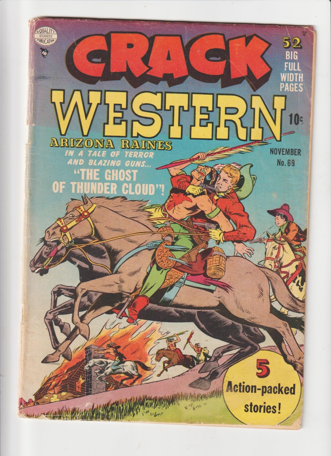 CRACK WESTERN COMIC GOLDEN AGE 69 QUALITY COMIC 1949 REED CRANDELL