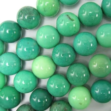 Natural Green Chrysoprase Round Beads 15.5" Strand 3mm 4mm 6mm 8mm 10mm