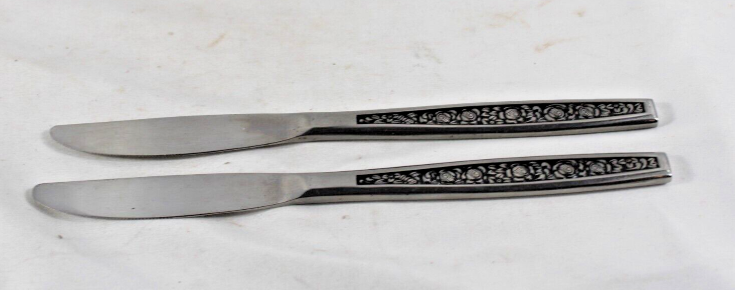 Interpur Stainless Steel Japan Flatware MCM Solid Curved Knife Set of 2 eBay