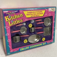 Tyco Kitchen Littles Deluxe Cookware Set Barbie Size Vintage NEW in Box 1996