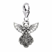 Guardian Angel Holiday Christmas Clip On Lobster Claw Dangle Charm For Bracelets Guardian Angel Holiday Christmas Clip On Lobster Claw Dangle Charm For Bracelets