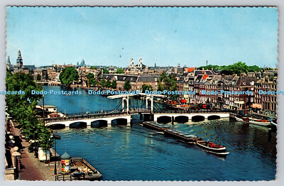 R738518 Amsterdam Magere Brücke über die Amstel Krüger Postkarte 1960 Stadtpost