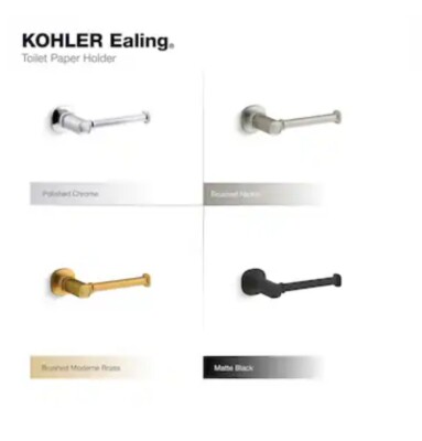 EALING TOILET PAPER HOLDER K-R31067  BLACK, BRUSHED NICKEL, MODERNE BRASS  C. P