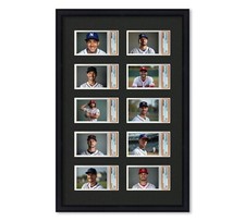 PSA Graded Card Frame Display Holds (10) Slabs Baseball, UV Protection (optional