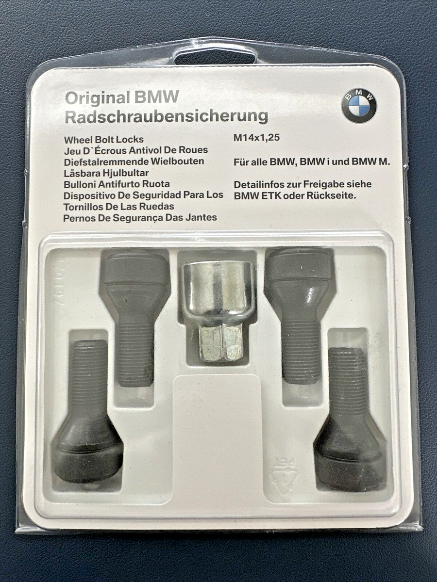 BMW Wheel Stud Lock Bolts Set M14x1,25 Genuine 36132453961