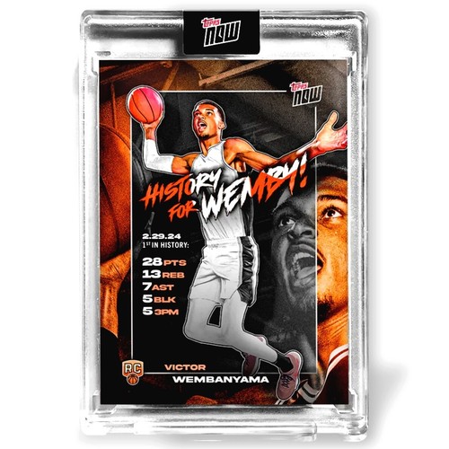 2024 Topps Now Basketball NBA Victor Wembanyama #VW-3 History for Wemby ...