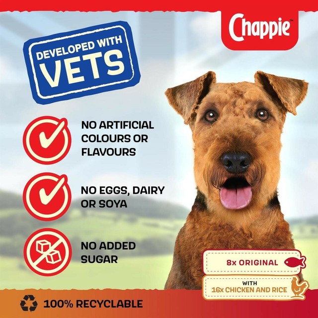 Chappie Wet Dog Food Fish & Chicken in Loaf Jumbo Pack (24 x 412g Tins) for sale online eBay