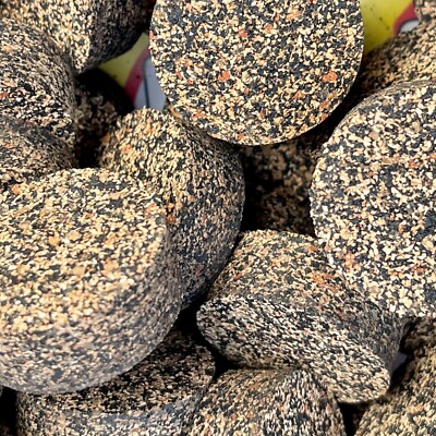 Cork Rings 12 Mixed Grain Rubberized #15, 1 1/4'' x 1/2'' Solid Blowout!