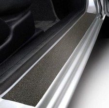 suits ALFA ROMEO Textured SATIN BLACK Door Sill Step Guard Protectors (01)b