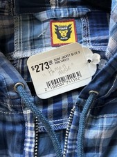 Human Made Men s Blue Plaid Patchwork Hoodie ...