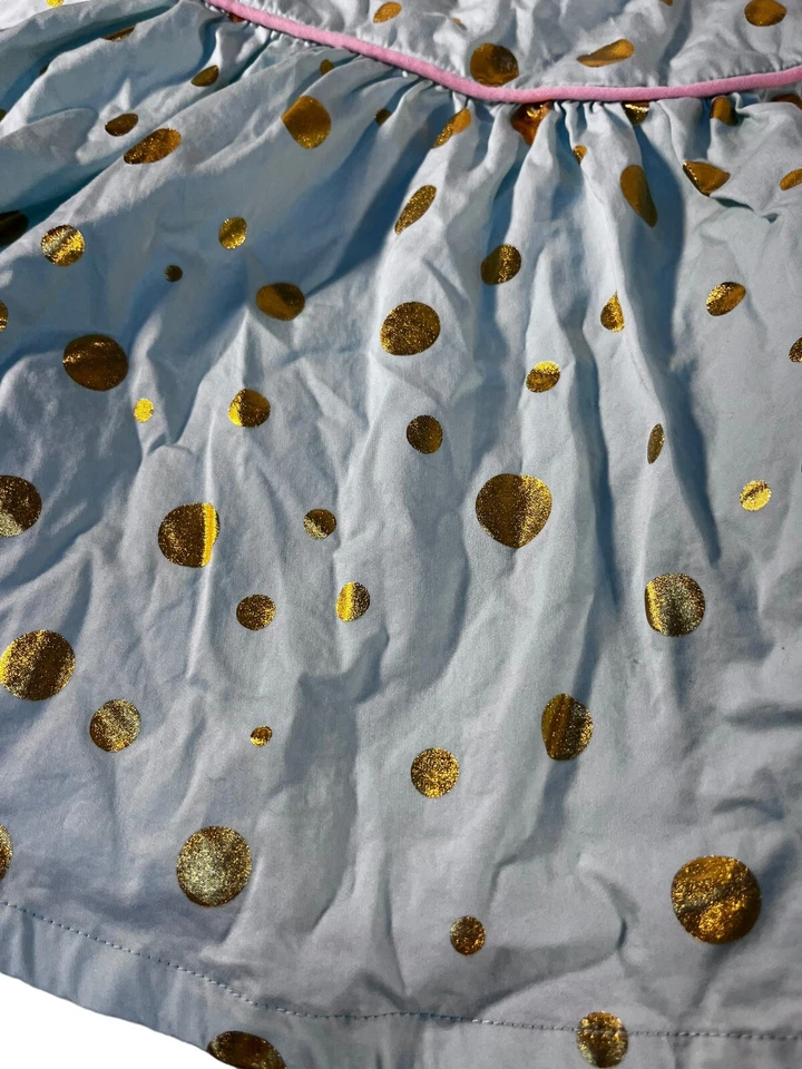 Falda Matilda Jane Verde Dorada Hola Encantadoras Niñas 8 Lunares Lámina Dorada Como Nueva Giro  Foto 3 de 4