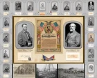 Civil War Poster Generals Battlefield scenes - emancipation proclamation