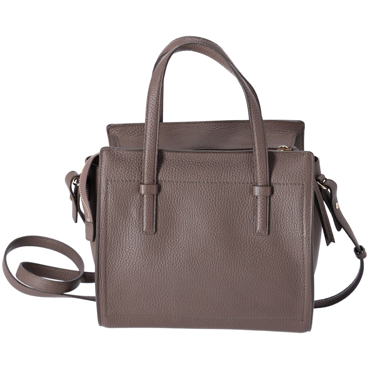 Salvatore Ferragamo Amy Handbag Gray Beige Leather Small Salvatore Ferragamo Amy Handbag Gray Beige Leather Small