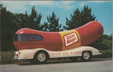 Vintage Oscar Mayer Wienermobile Postcard by William Wollin Studio