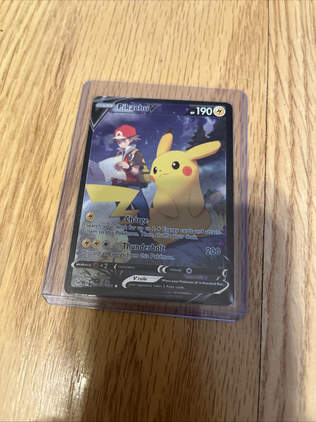 Pokemon Pikachu V TG16/TG30 Lost Origin Trainer Gallery Full Art Holo Eng HP 190