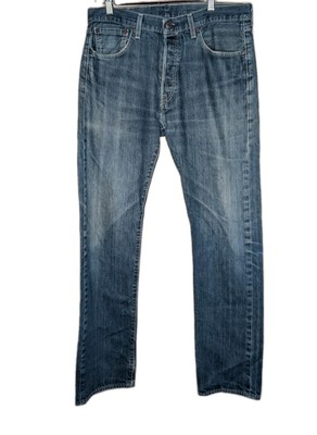 Levi's 501 Men's Blue Denim Button Fly Size W33 L34 Jeans