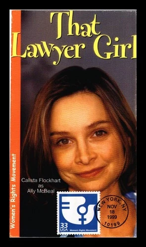 DR JIM STAMPS US COVER CALISTA FLOCKHART WOMEN'S RIGHTS CELEBRATE CENTURY FDC