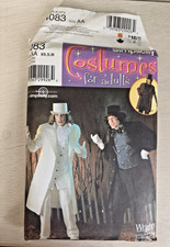 Simplicity 4083 Mens Frock Coat Tailcoat Costume Pattern Size XS-Med FF